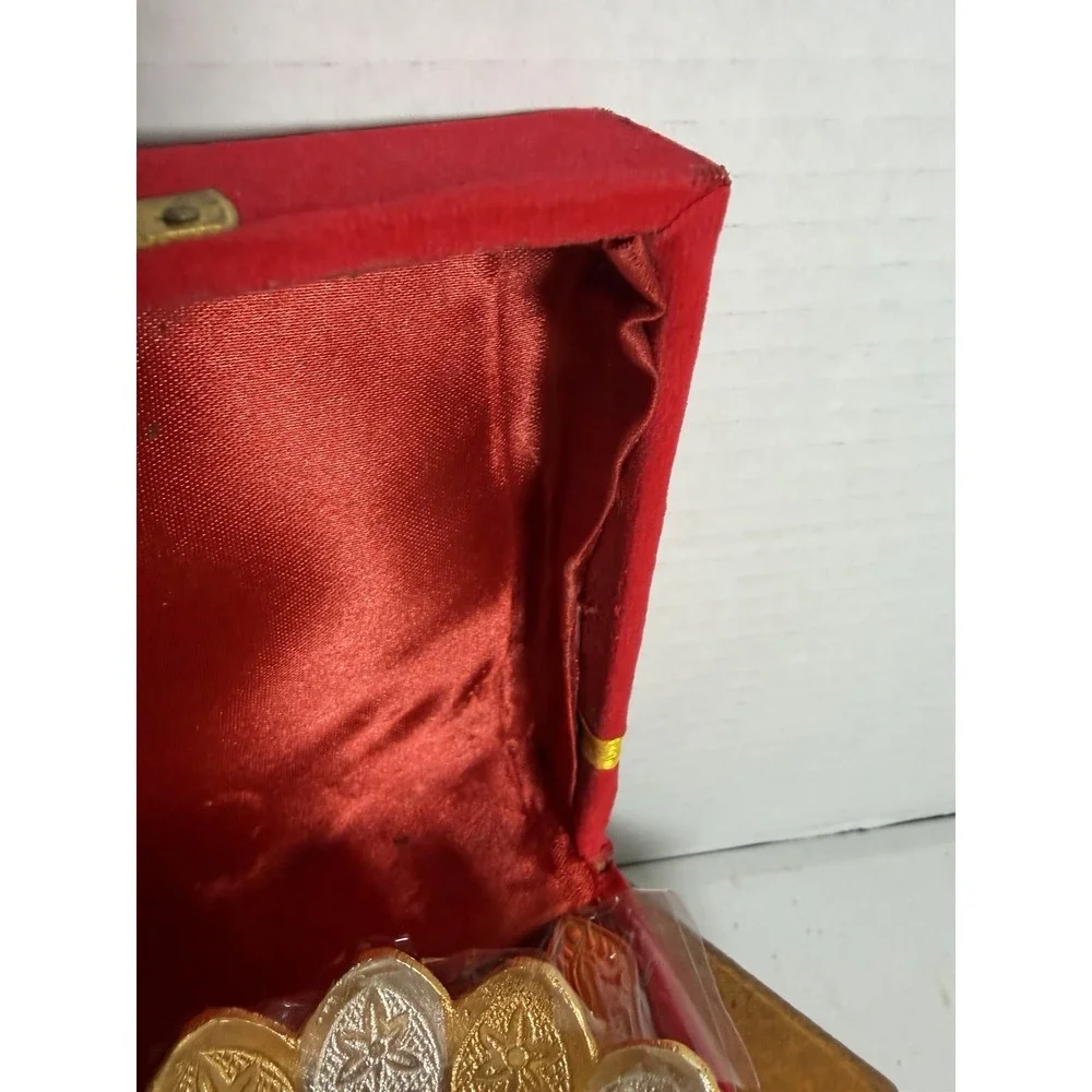 Indian Gold & Silver Plated Bowl with Spoon in box